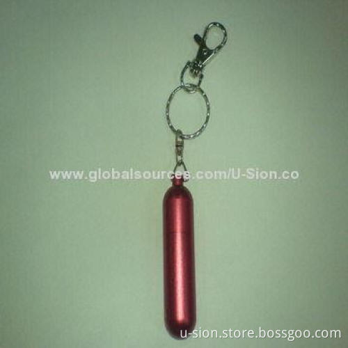 Bullet USB flash disk, golden with keychain for promotion